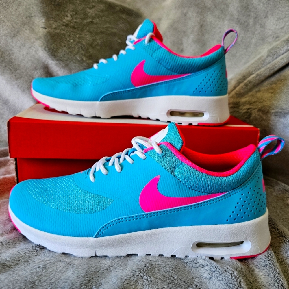 Nike Air Max Thea GS 814444-400 Gamma Blue Pink Blast NIB Sz 6.5y